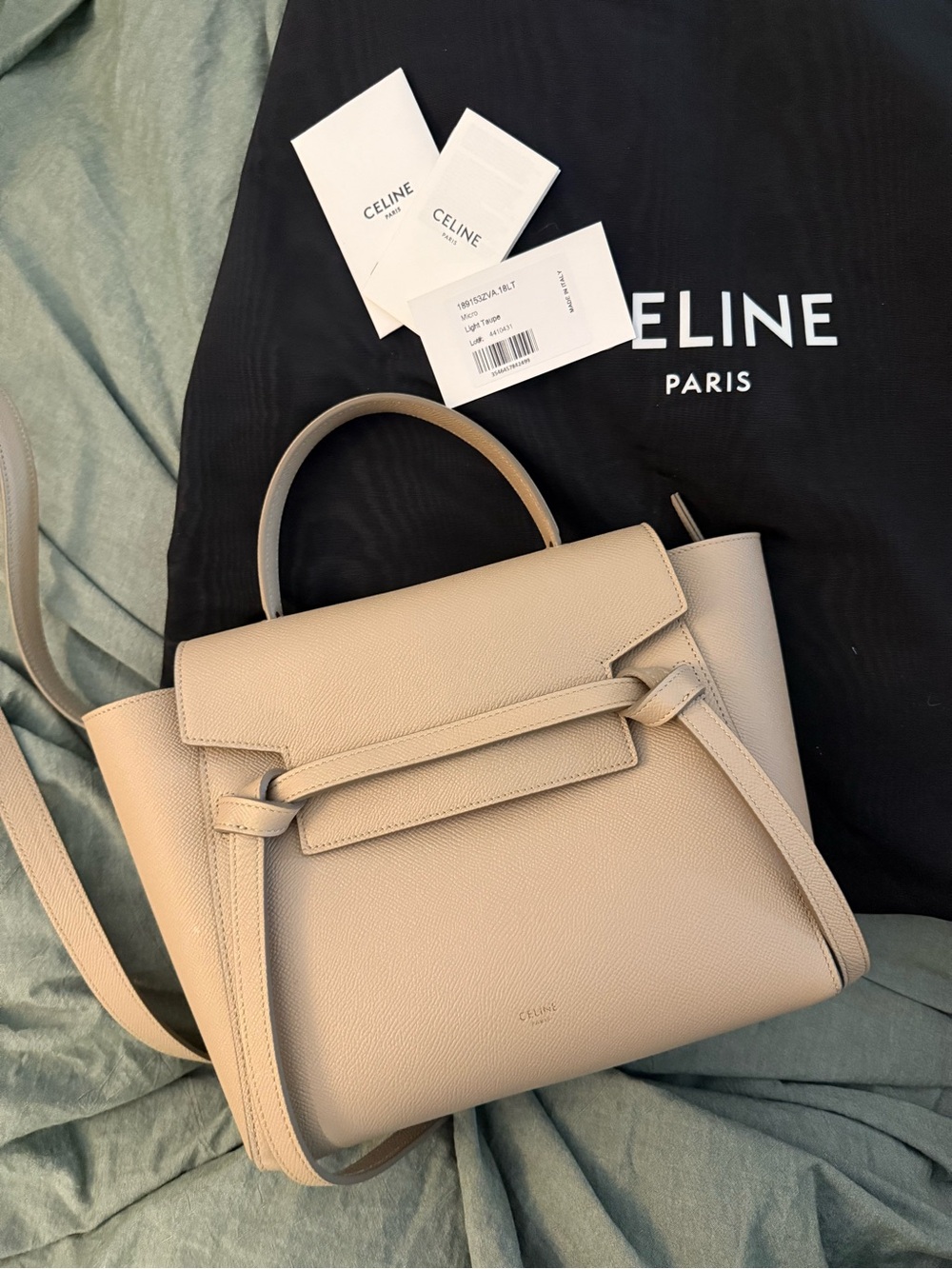 CELINE Light Taupe Micro Belt Bag